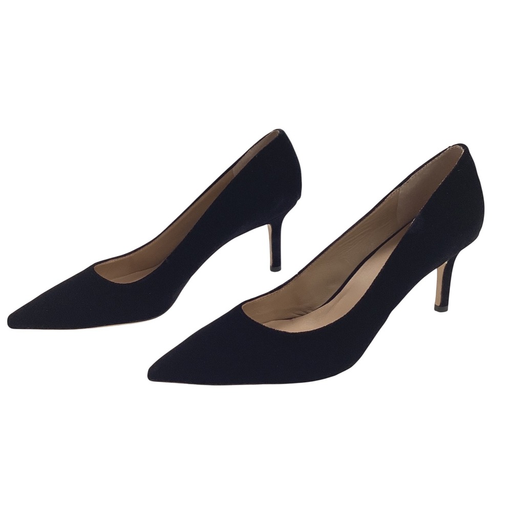 Lauren Ralph Lauren Black Velvet Pointed Toe Pumps RLL Logo Heels Womens 11B - Picture 7 of 16
